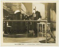 7d490 INVISIBLE RAY 8x10 still '36 Boris Karloff in protective suit by wacky machine, Universal!