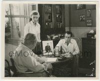 7d528 KEY LARGO 8.25x10 still '48 great image of Humphrey Bogart, Lauren Bacall & Lionel Barrymore!