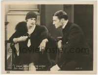 7d562 LAUGHING LADY 8x10 still '29 Ruth Chatterton tells Clive Brook she knows what he came for!