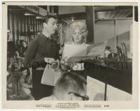 7d576 LET'S MAKE LOVE 8x10 still '60 sexy Marilyn Monroe & Yves Montand going over sheet music!