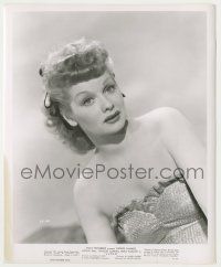 7d603 LURED 8.25x10 still '47 great close up of Lucille Ball in sexy low-cut dress!