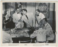 7d606 MACAO 8.25x10 still '52 Robert Mitchum & William Bendix gambling at chuck-a-luck in casino!
