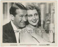 7d707 ONE HOUR WITH YOU 8.25x10 still R50 smiling c/u of Maurice Chevalier & Jeanette MacDonald!