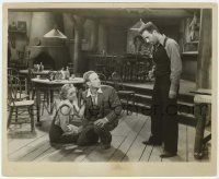 7d726 PETRIFIED FOREST 8x10 still '36 Humphrey Bogart points gun at Leslie Howard & Bette Davis!