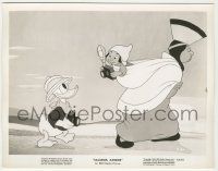 7d034 SALUDOS AMIGOS 8x10.25 still '43 Brazilian baby on mother's back takes Donald Duck's picture