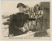7d788 SANTA FE TRAIL 8x10 still '40 close up of Errol Flynn in uniform by rock wall!