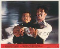 7d080 SPY WHO LOVED ME 8x10 mini LC #2 '77 Roger Moore as James Bond fighting Richard Kiel as Jaws