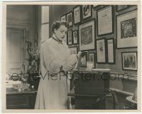 7d867 SUDDEN FEAR 8x10 key book still '52 close up of Joan Crawford in nightgown reading papers!