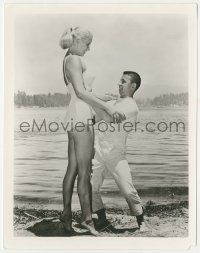 7d869 SUMMER LOVE 8x10.25 still '58 6-foot blonde Marjorie Durant & pint-sized lover Bob Courtney!