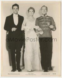 7d875 SWAN 8x10.25 still '56 portrait of beautiful Grace Kelly, Alec Guinness & Louis Jourdan!