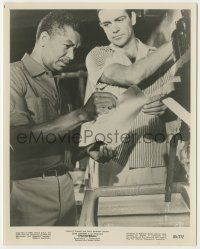 7d915 THUNDERBALL 8x10 still '65 Sean Connery as James Bond with man developing photographs!