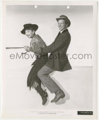 7d916 TICKET TO TOMAHAWK 8.25x10 still '50 Dan Dailey & Anne Baxter riding on invisible horse!