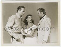 7d954 WAKE OF THE RED WITCH 8x10.25 still '49 sexy Gail Russell between John Wayne & Luther Adler!