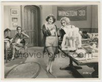 7d969 WILD PARTY 8x10 key book still '29 Clara Bow showing her legs by Marceline Day on table!