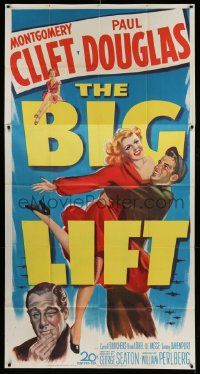 7f175 BIG LIFT 3sh '50 art of Montgomery Clift & Paul Douglas with pretty Cornell Borchers!