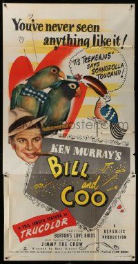 7f178 BILL & COO 3sh '48 Ken Murray's trained birds, you've never seen anything like it!