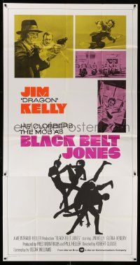 7f180 BLACK BELT JONES int'l 3sh '74 Jim Dragon Kelly, Scatman Crothers, kung fu silhouette art!