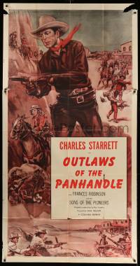 7f203 CHARLES STARRETT 3sh '52 The Durango Kid in Outlaws of the Panhandle, Glenn Cravath art!
