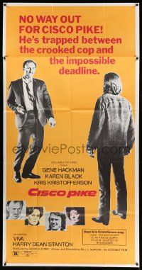 7f214 CISCO PIKE 3sh '71 full-length Gene Hackman pointing gun at Kris Kristofferson!