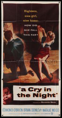 7f226 CRY IN THE NIGHT 3sh '56 how did nice 18 year-old Natalie Wood fall so far & get kidnapped!