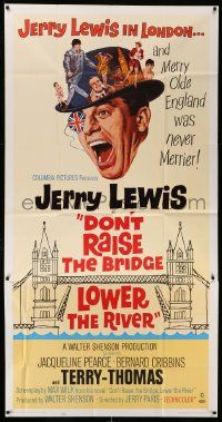 7f240 DON'T RAISE THE BRIDGE, LOWER THE RIVER 3sh '68 wacky image of Jerry Lewis in London!