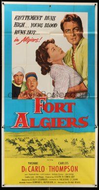 7f268 FORT ALGIERS 3sh '53 sexy Yvonne de Carlo in Africa, young blood runs hot!