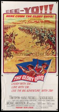 7f289 GLORY GUYS 3sh '65 directed by Sam Peckinpah, epic Civil War battle art by Frank McCarthy!