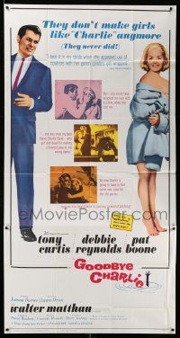 7f294 GOODBYE CHARLIE 3sh '64 Tony Curtis, sexy barely-dressed Debbie Reynolds, Pat Boone!