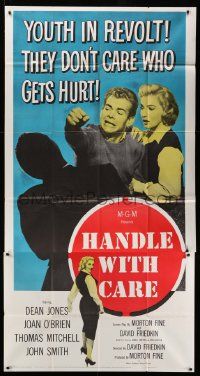 7f311 HANDLE WITH CARE 3sh '58 Dean Jones, youth in revolt, they don't care who gets hurt!