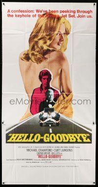 7f318 HELLO-GOODBYE int'l 3sh '70 Michael Crawford has been peeping at sexy Genevieve Gilles!