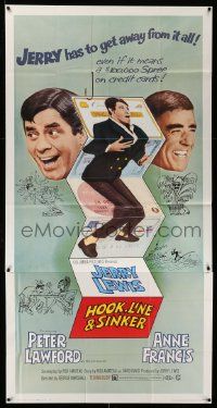 7f325 HOOK, LINE & SINKER 3sh '69 Peter Lawford, Jerry Lewis has to get away from it all!