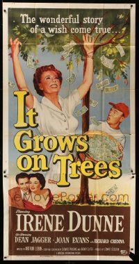 7f343 IT GROWS ON TREES 3sh '52 Irene Dunne, Dean Jagger, wild picking-money-off-tree image!