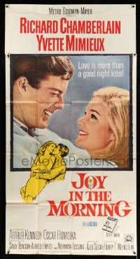 7f349 JOY IN THE MORNING 3sh '65 best smiling close up of Richard Chamberlain & Yvette Mimieux!