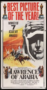 7f363 LAWRENCE OF ARABIA style B awards 3sh '63 David Lean classic nominated for 10 Academy Awards!