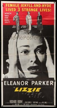 7f375 LIZZIE 3sh '57 Eleanor Parker is a female Jekyll & Hyde times three, which was her real self?