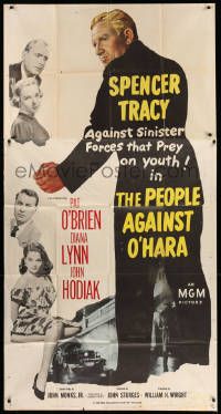 7f434 PEOPLE AGAINST O'HARA 3sh '51 Spencer Tracy against sinister forces that prey on youth!