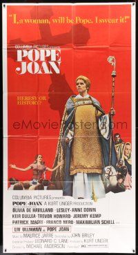 7f441 POPE JOAN domestic 3sh '72 Liv Ullmann swears she will be the pope, was it heresy or history?