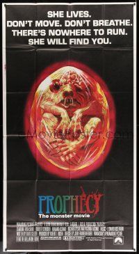7f449 PROPHECY 3sh '79 John Frankenheimer, art of monster in embryo by Paul Lehr!