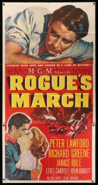 7f461 ROGUE'S MARCH 3sh '52 Peter Lawford, Janice Rule & Richard Greene in a land of mystery!