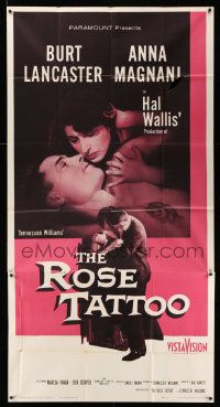 7f463 ROSE TATTOO 3sh '55 Burt Lancaster, Anna Magnani, written by Tennessee Williams!