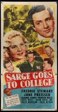 7f471 SARGE GOES TO COLLEGE 3sh '47 Frankie Darro, Noel Neill, Alan Hale Jr., The Teen Agers