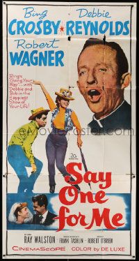 7f473 SAY ONE FOR ME 3sh '59 Bing Crosby, sexy Debbie Reynolds & Robert Wagner sing and dance!