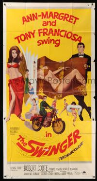7f511 SWINGER 3sh '66 artwork of super sexy Ann-Margret & Tony Franciosa, they swing!