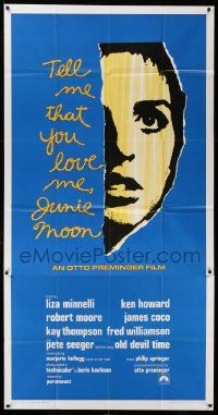 7f517 TELL ME THAT YOU LOVE ME JUNIE MOON int'l 3sh '70 Otto Preminger, art of Liza Minnelli!
