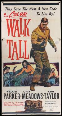 7f554 WALK TALL 3sh '60 Willard Parker & friends gave the West a new code to live by!