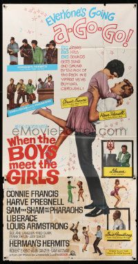 7f560 WHEN THE BOYS MEET THE GIRLS 3sh '65 Connie Francis, Liberace, Herman's Hermits!