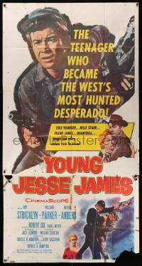 7f575 YOUNG JESSE JAMES 3sh '60 the teenager who became the West's most hunted desperado!