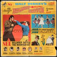 7f004 ADVENTURES OF BULLWHIP GRIFFIN 6sh '66 Disney, beautiful belles, mountain ox battle!