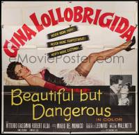 7f010 BEAUTIFUL BUT DANGEROUS 6sh '57 wonderful full-length art of sexy Gina Lollobrigida!