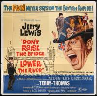 7f026 DON'T RAISE THE BRIDGE, LOWER THE RIVER 6sh '68 wacky art of Jerry Lewis in London!